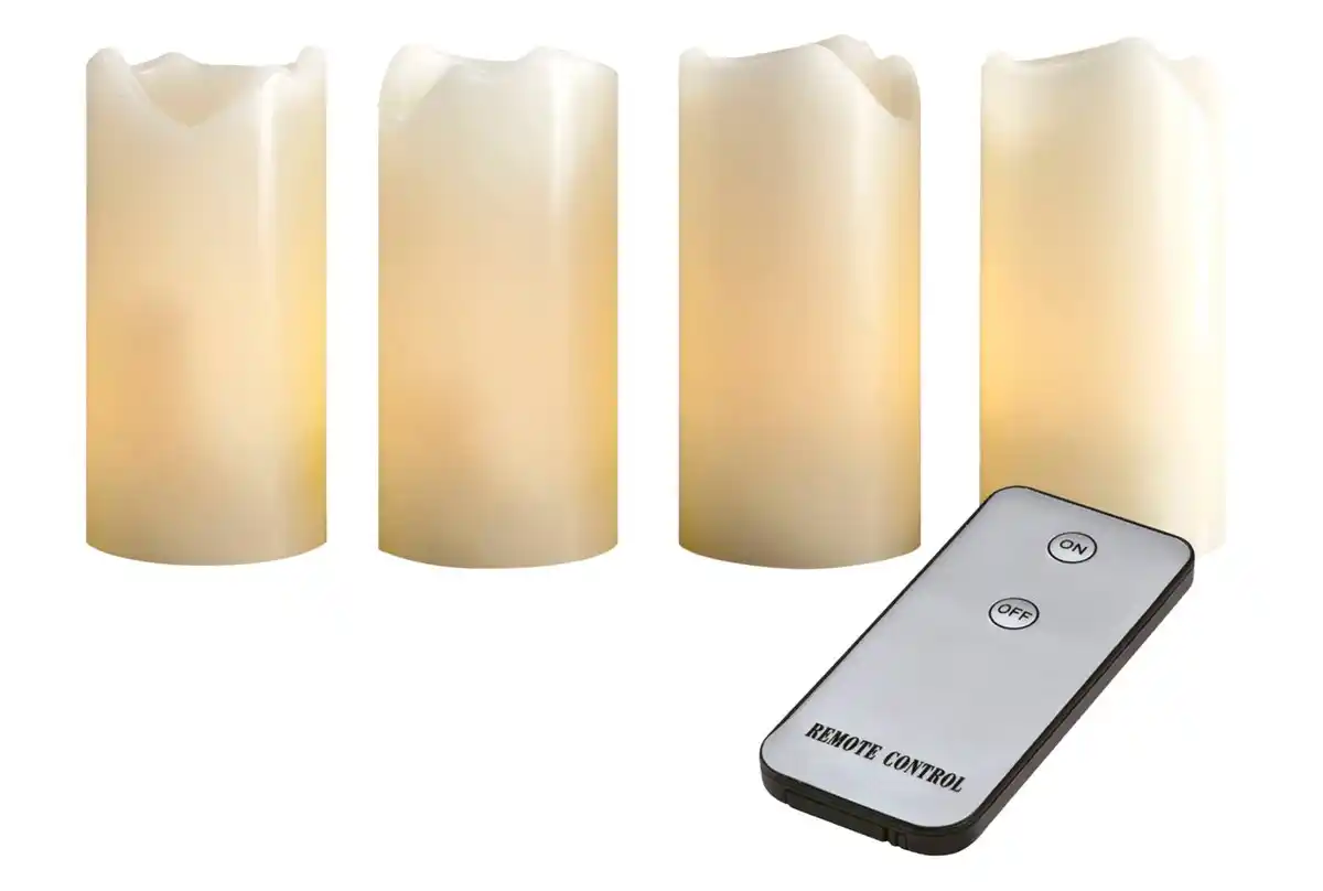 Bild 1 von X4-LIFE LED-Echtwachskerzen-Set, 4-teilig