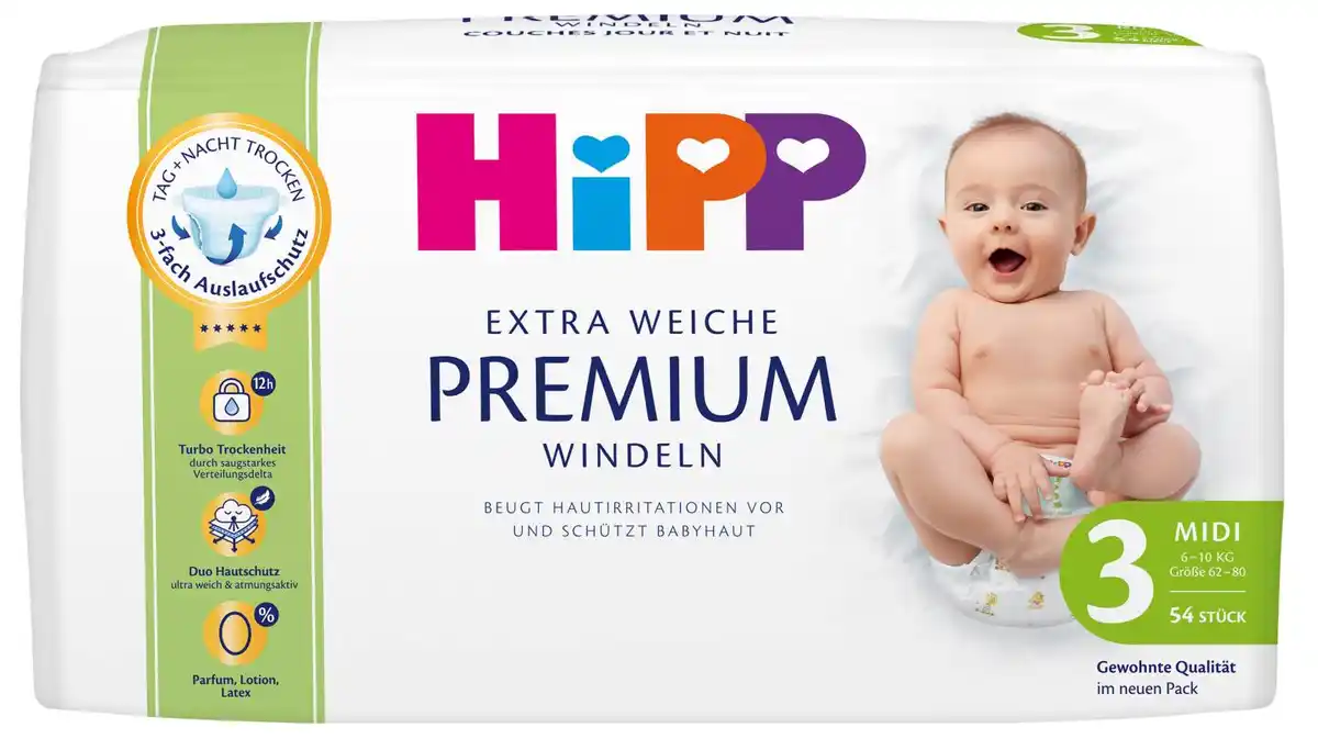 Bild 1 von HIPP Windeln oder Pants, 31 - 54-St.-Packg.