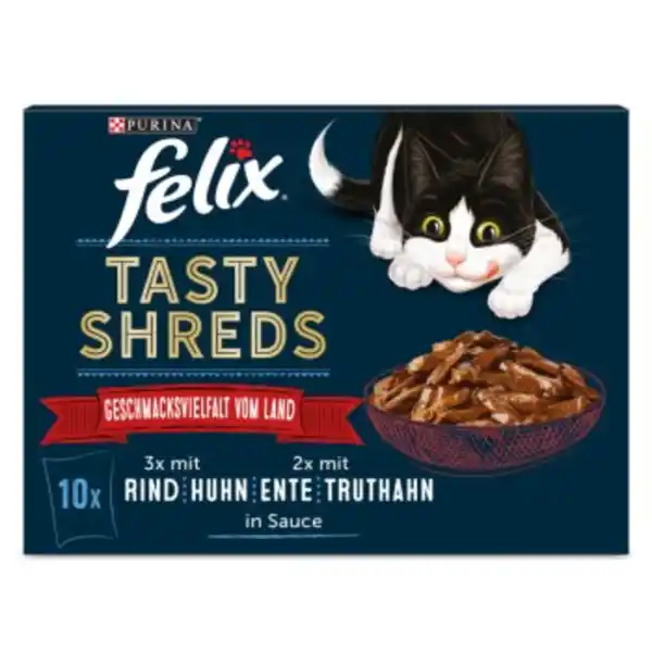 Bild 1 von Felix Tasty Shreds 10x80g Geschmacksvielfalt vom Land