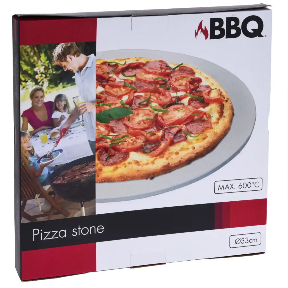 Bild 1 von Pizzastein für Grill oder Ofen 33 cm naturbelassen bis maximal 600 °C