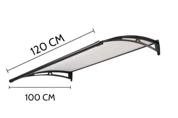 Bild 2 von Vordach aus Aluminium Polycarbonat ca. 120x100 cm