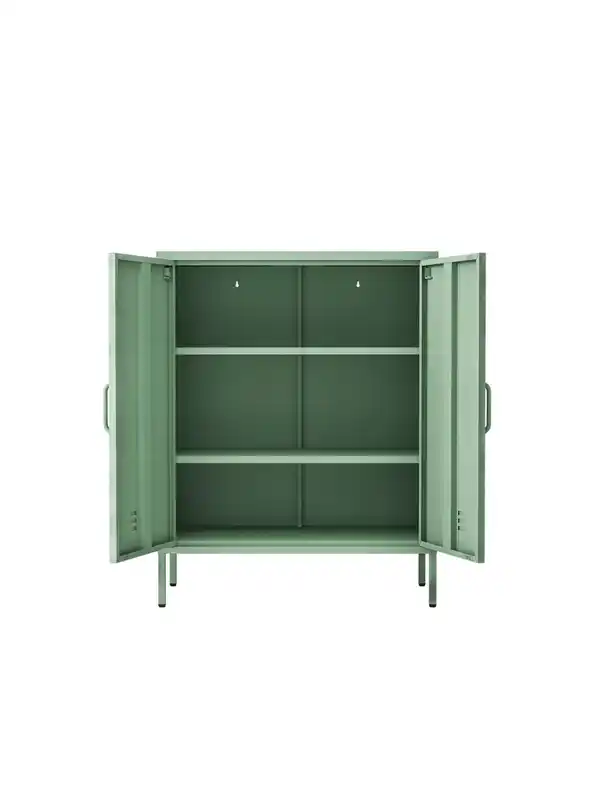 Bild 3 von Metall-Aufbewahrungsschrank Sideboard mit zwei Türen, ca. 101,5 x 80 x 40 cm - Sage