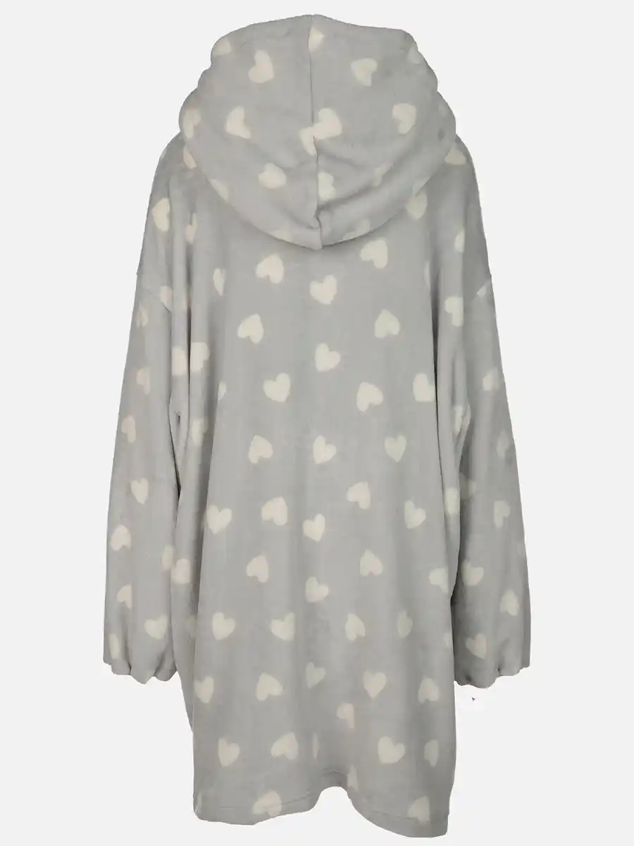 Bild 2 von Damen Kuschelfleecehoodie mit Kapuze Weiß