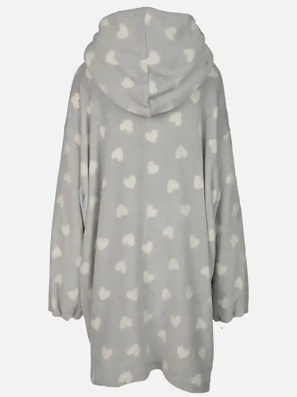 Bild 2 von Damen Kuschelfleecehoodie mit Kapuze Weiß