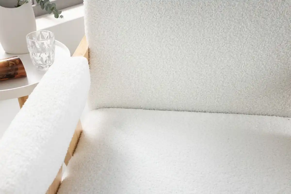 Bild 3 von Polsterstuhl mit Armlehnen, ca. 70B x 80,5T x 86H cm - Weiß