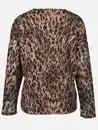 Bild 2 von Damen Flauschshirt mit Leoprint Braun