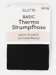 Thermo Strumpfhose, blickdicht Schwarz