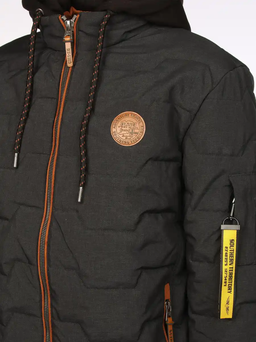 Bild 4 von Herren Steppjacke mit vielen Details Grau