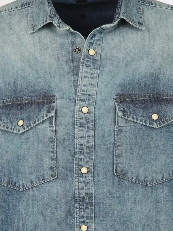 Bild 3 von Herren Jeanshemd mit Brusttaschen Blau