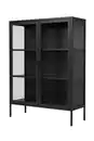 Bild 1 von Metall-Vitrinenschrank mit klaren Glastüren, ca. 110 x 80 x 40 cm - Schwarz