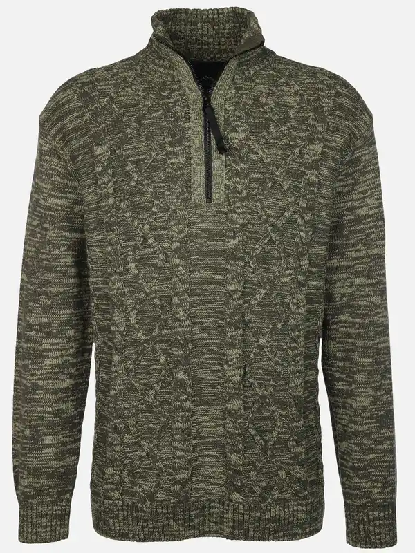 Bild 1 von Herren Stricktroyer mit Zopfmuster Oliv