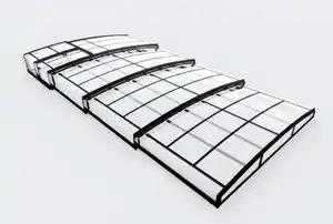 Poolüberdachung "Aqualina" aus Aluminium, ca. 8,81 x 4,26 x 0,92 m