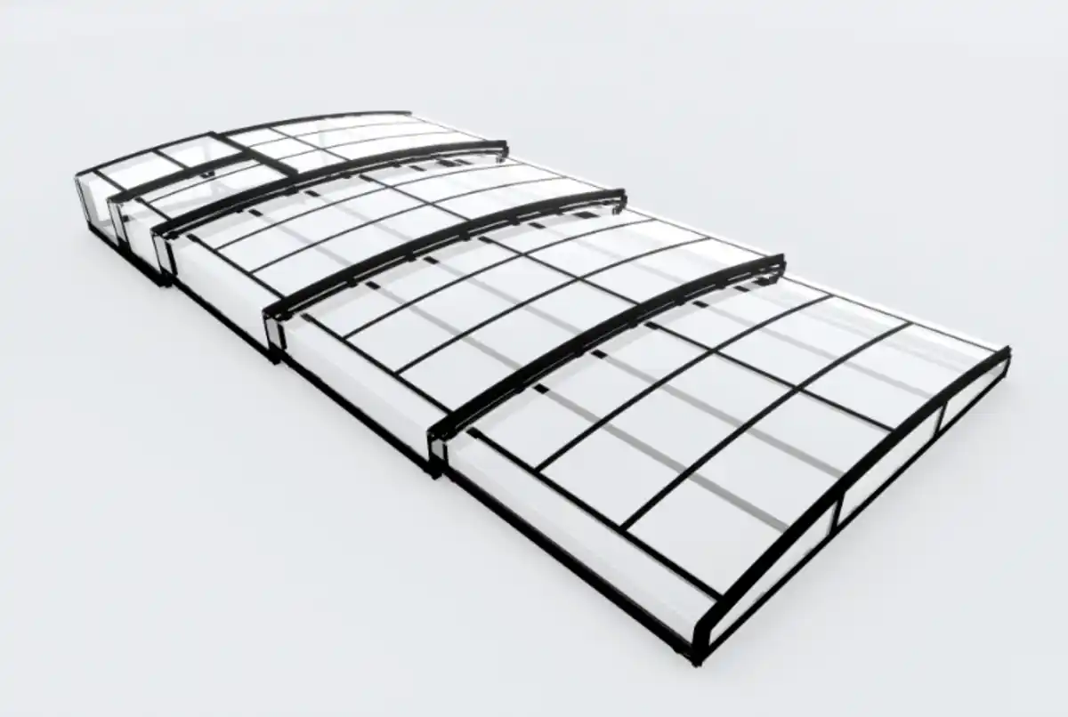 Bild 1 von Poolüberdachung "Aqualina" aus Aluminium, ca. 8,81 x 4,26 x 0,92 m