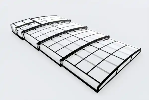 Bild 1 von Poolüberdachung "Aqualina" aus Aluminium, ca. 8,81 x 4,26 x 0,92 m