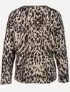 Bild 2 von Damen Flauschshirt mit Leoprint Beige