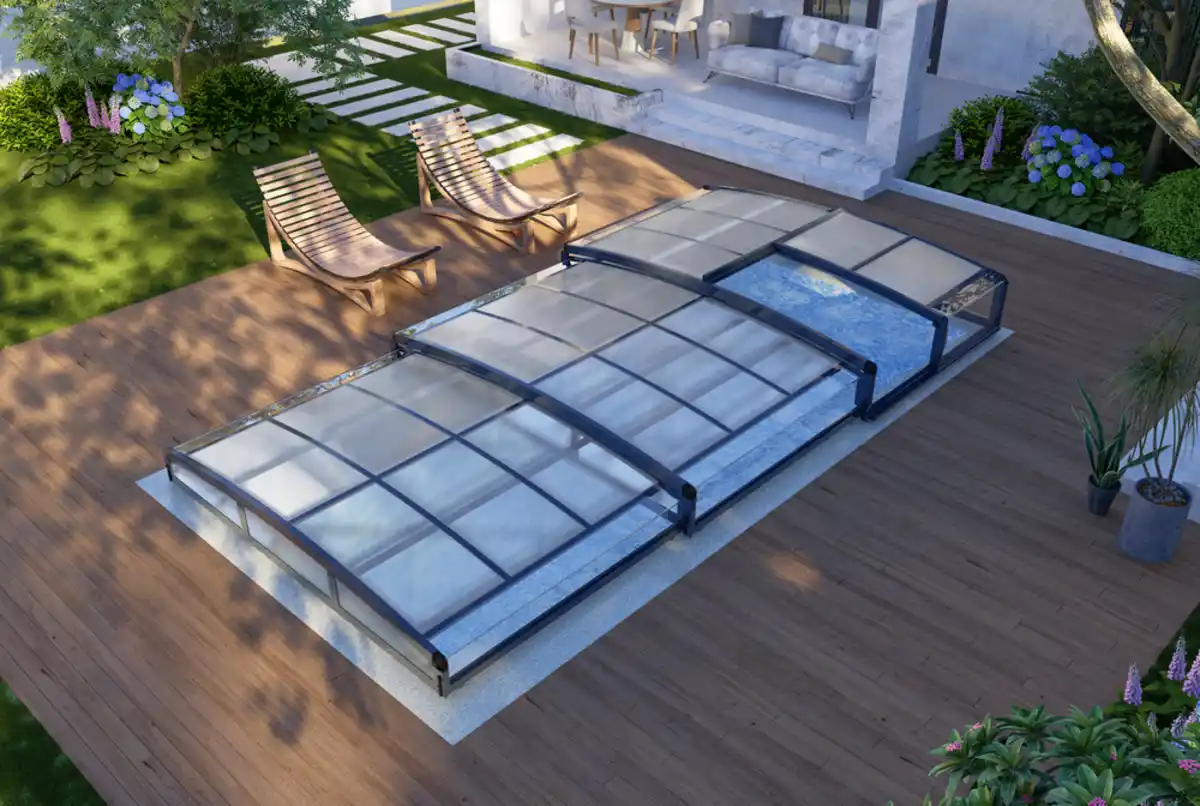 Bild 3 von Poolüberdachung "Aqualina" aus Aluminium, ca. 6,63 x 3,26 x 0,8 m