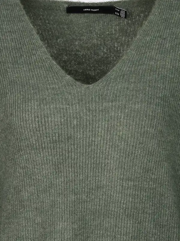 Bild 3 von Vero Moda VMCREWLEFILE LS V-NEC Strickpullover Grün