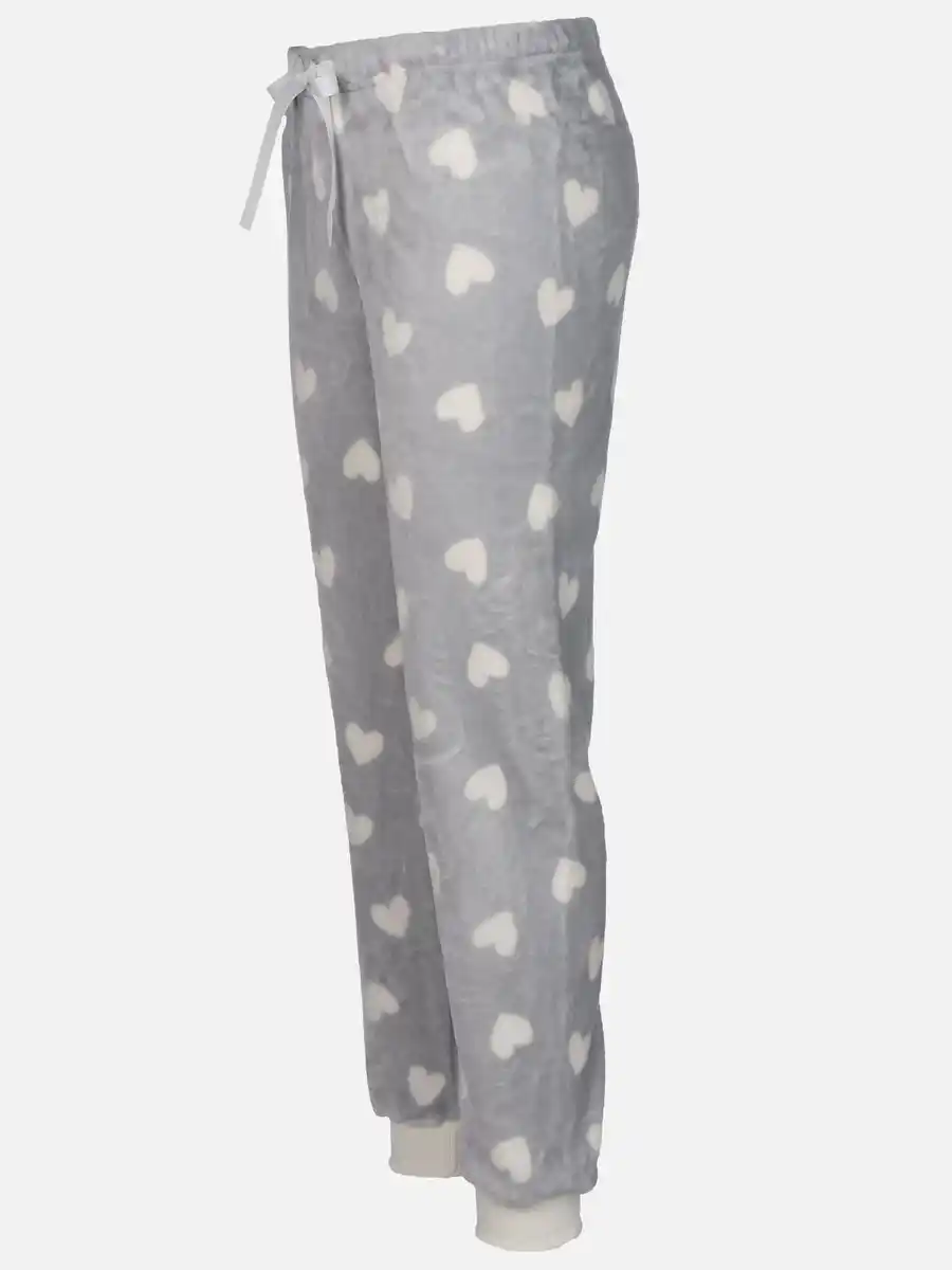 Bild 3 von Damen Kuschelfleecehose mit Motiv Weiß
