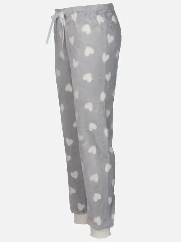 Bild 3 von Damen Kuschelfleecehose mit Motiv Weiß