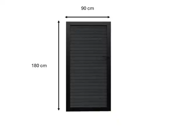 Bild 4 von WPC Gartentor CORTADO, ca. 110 x 190 cm - inkl. Schlüssel & Montagezubehör - Schwarz