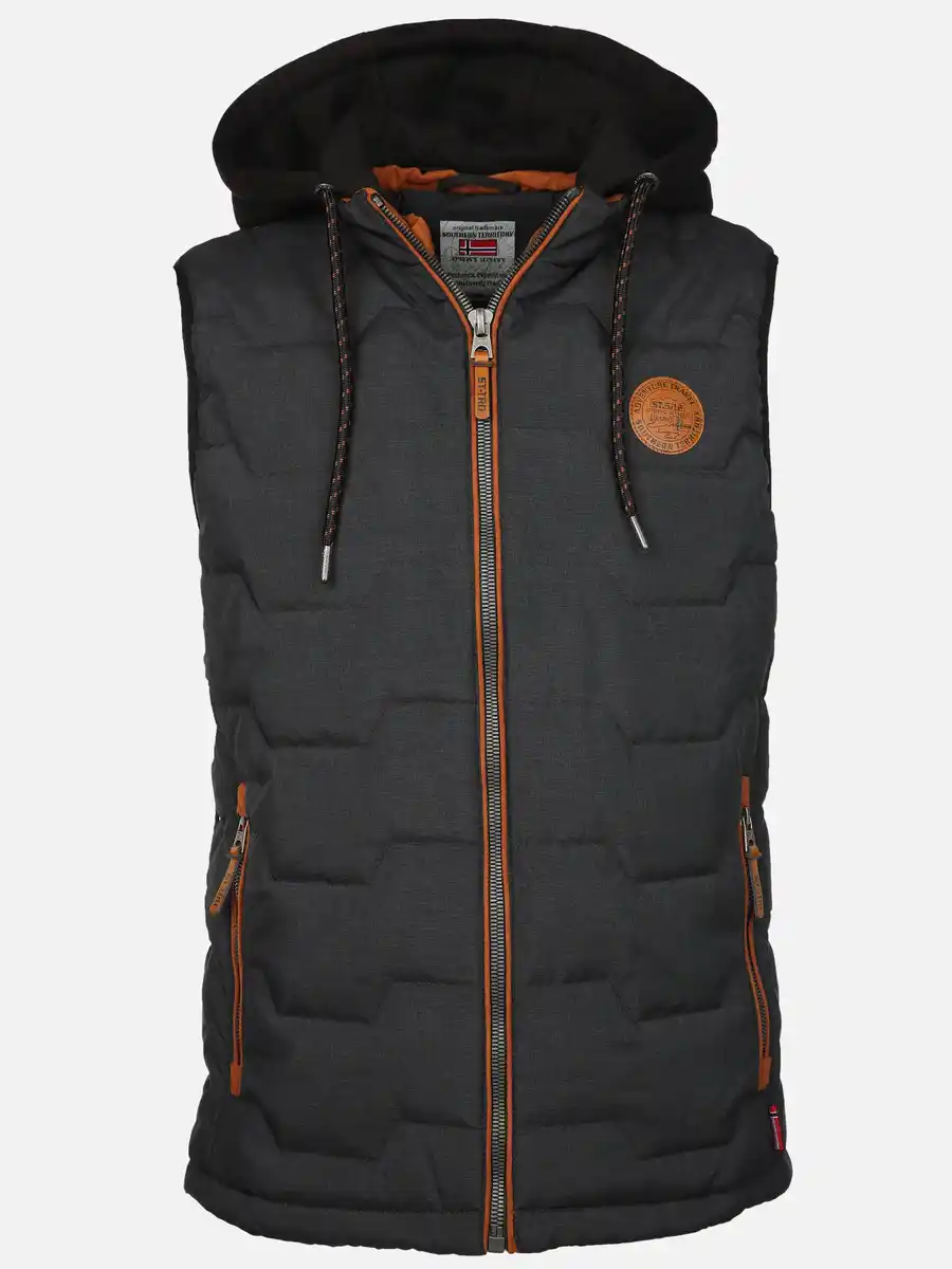 Bild 1 von Herren Steppweste 2in1 mit Kapuze Grau