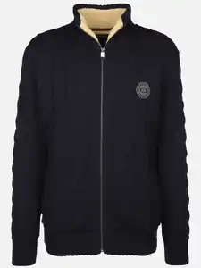 Herren Strickjacke, warm wattiert Blau