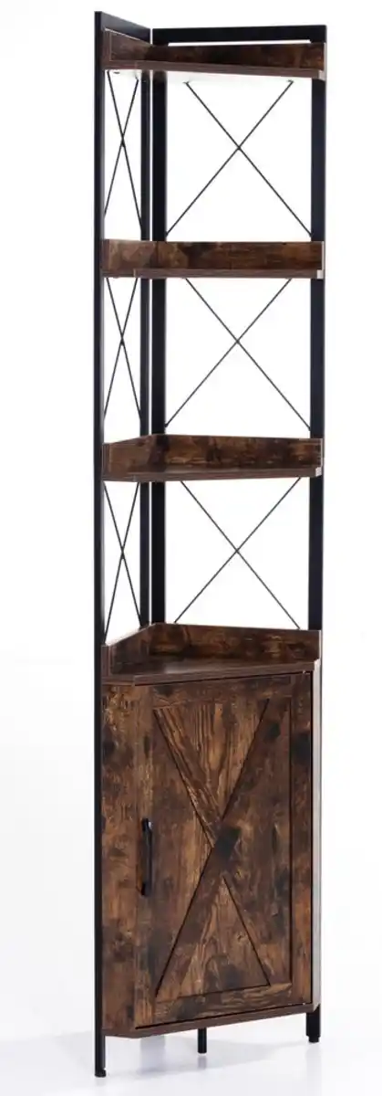 Bild 4 von Wohnzimmerregal, ca. 31,7 x 31,7 x 180 cm - Braun