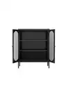 Bild 3 von Metallschrank Sideboard mit  Sicherheitsglas-Türen MORU, ca. 110 x 80 x 40 cm - Schwarz