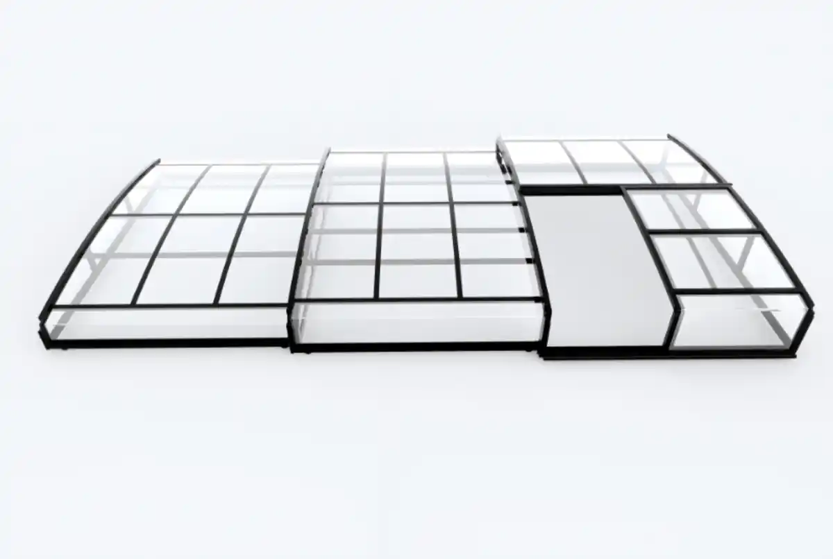 Bild 1 von Poolüberdachung "Aqualina" aus Aluminium, ca. 6,63 x 3,26 x 0,8 m