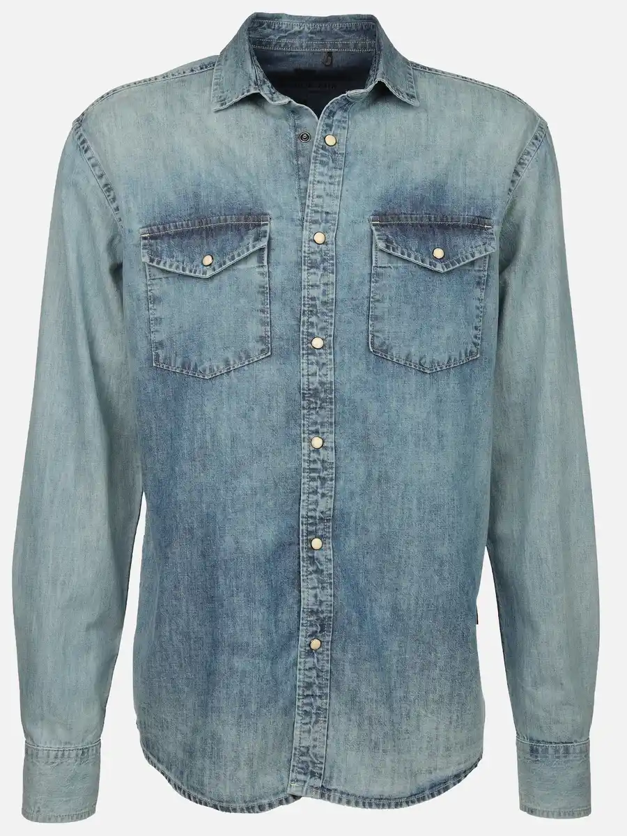 Bild 1 von Herren Jeanshemd mit Brusttaschen Blau
