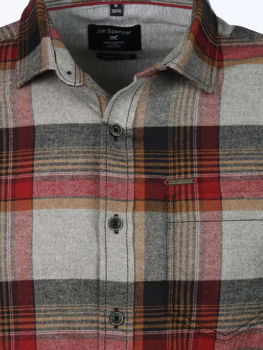 Bild 3 von Herren Flanellhemd Rot