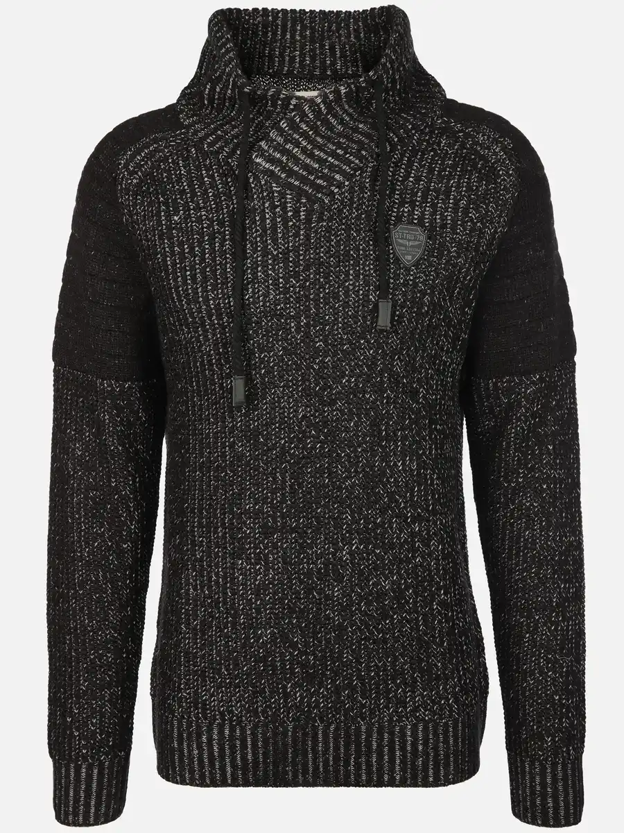 Bild 1 von Herren Pullover mit Schalkragen Schwarz