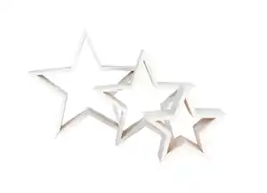 Weihnachtlicher Deko-Stern aus Holz 3er-Set