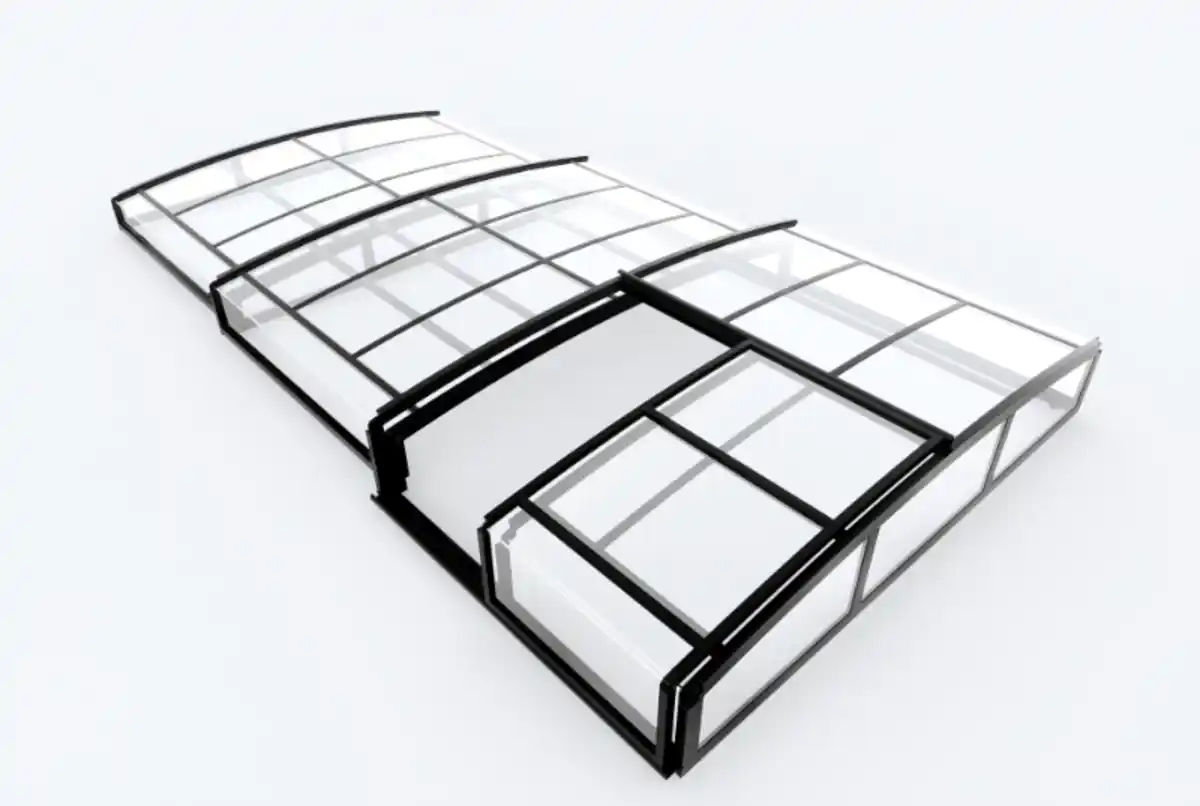 Bild 2 von Poolüberdachung "Aqualina" aus Aluminium, ca. 6,63 x 4,26 x 0,92 cm