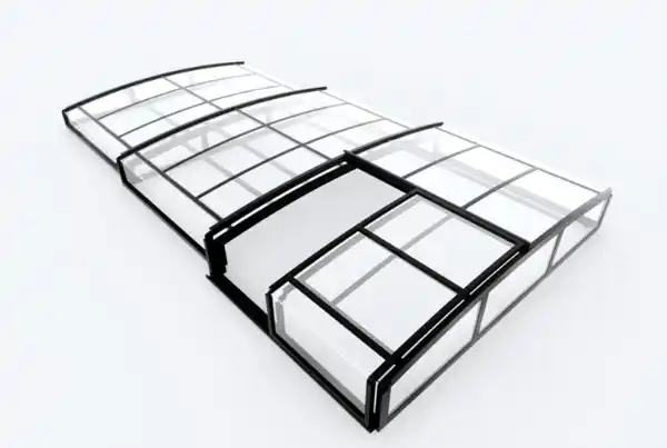 Bild 2 von Poolüberdachung "Aqualina" aus Aluminium, ca. 6,63 x 4,26 x 0,92 cm