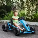 Bild 2 von HOMCOM Kinder Elektro Gokart Drift Kart mit langsamem Start, Musik, Hupe, Blau