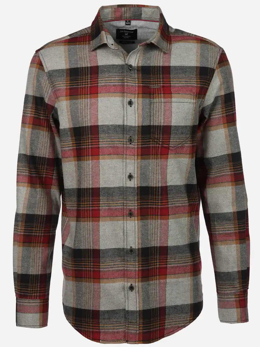 Bild 1 von Herren Flanellhemd Rot