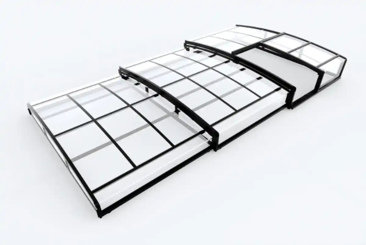 Bild 4 von Poolüberdachung "Aqualina" aus Aluminium, ca. 6,63 x 3,26 x 0,8 m