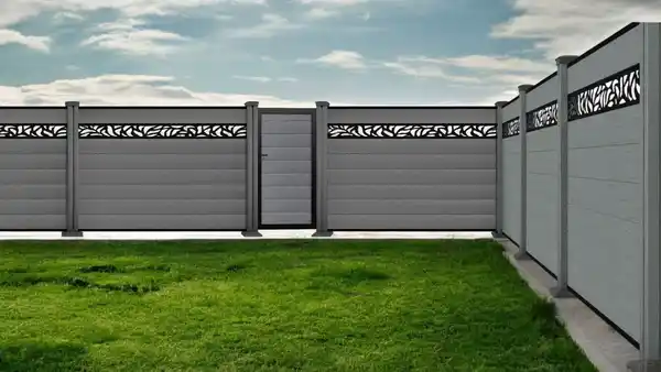 Bild 4 von WPC Gartentor CORTADO, ca. 180 x 90 cm - inkl. Schlüssel & Montagezubehör - Grau