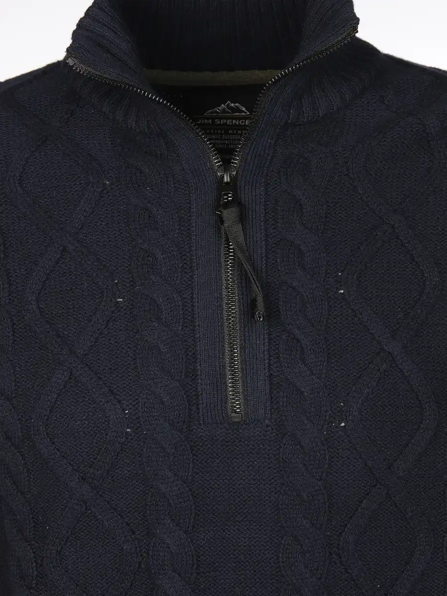 Bild 3 von Herren Stricktroyer mit Zopfmuster Blau