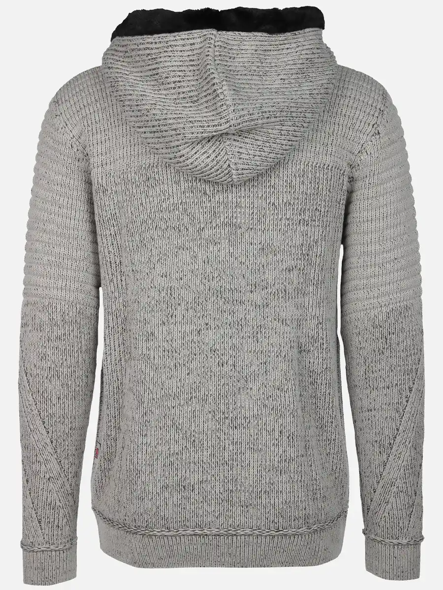 Bild 2 von Herren Strickjacke mit Kapuze Grau