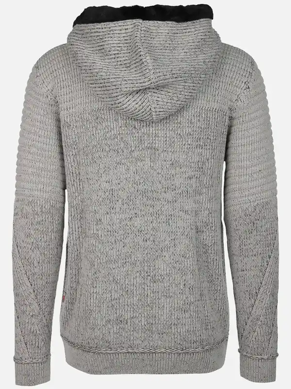 Bild 2 von Herren Strickjacke mit Kapuze Grau