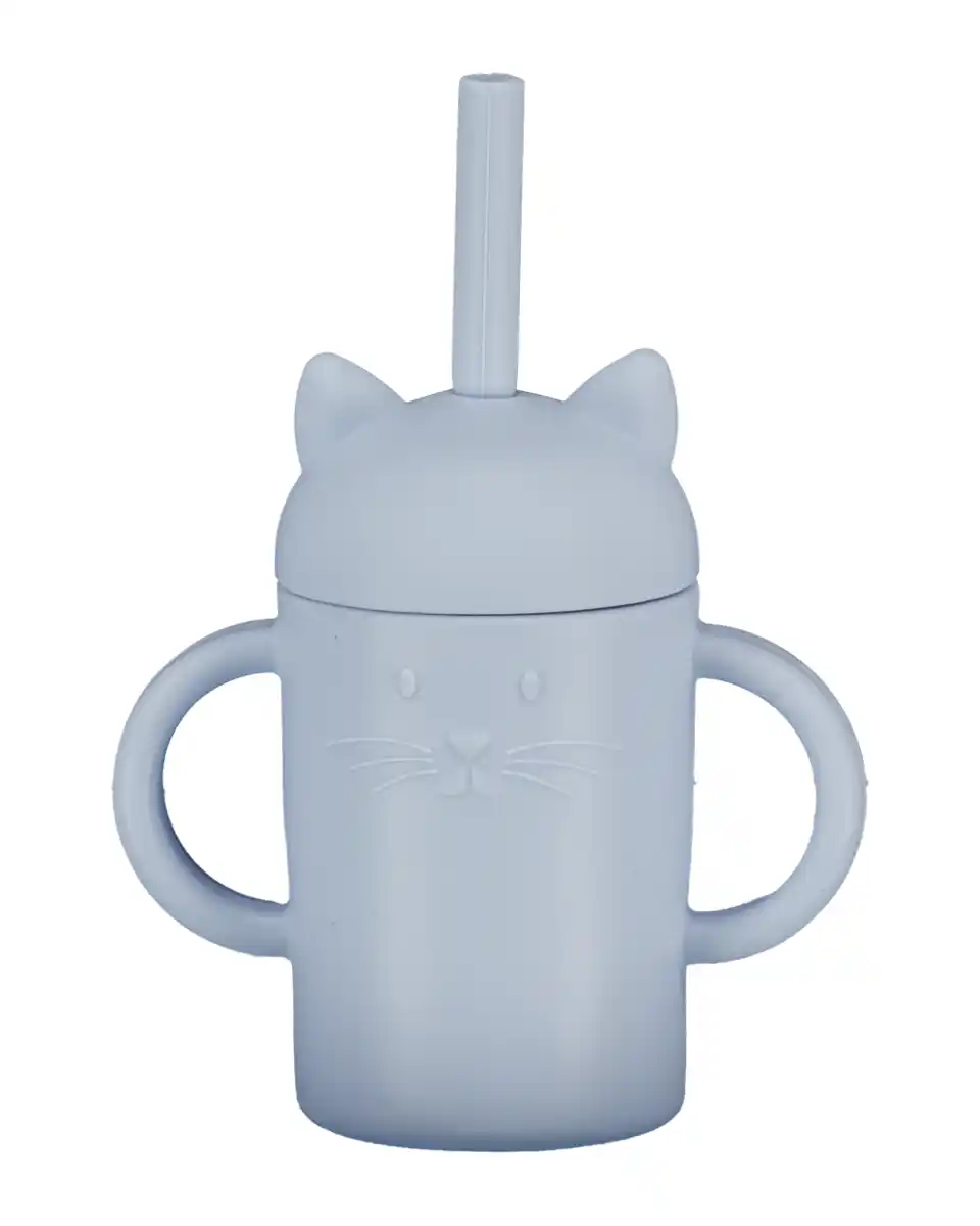 Bild 1 von Becher mit Strohhalm - Blau, One size