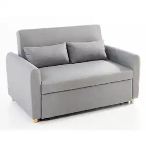 2-Sitzer Sofabett inkl. Kissen - Hellgrau