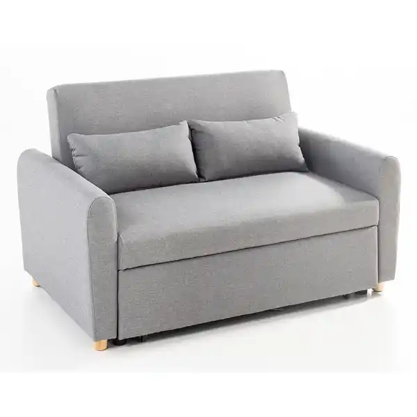 Bild 1 von 2-Sitzer Sofabett inkl. Kissen - Hellgrau