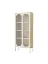 Bild 1 von Metallschrank Sideboard mit Sicherheitsglas-Türen MORU, ca. 180 x 80 x 35 cm - Creme