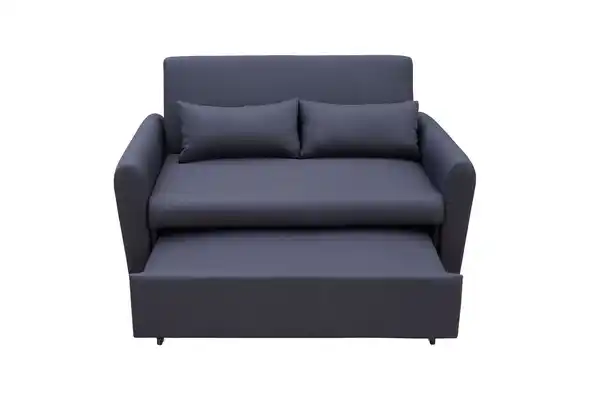 Bild 3 von 2-Sitzer Sofabett inkl. Kissen - Dunkelgrau