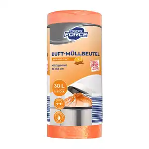 POWER FORCE Duft-Müllbeutel mit Zugband 30 l