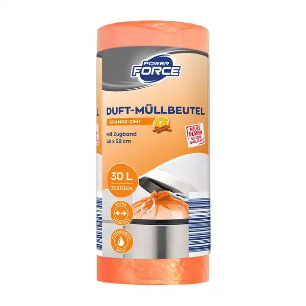 Bild 1 von POWER FORCE Duft-Müllbeutel mit Zugband 30 l