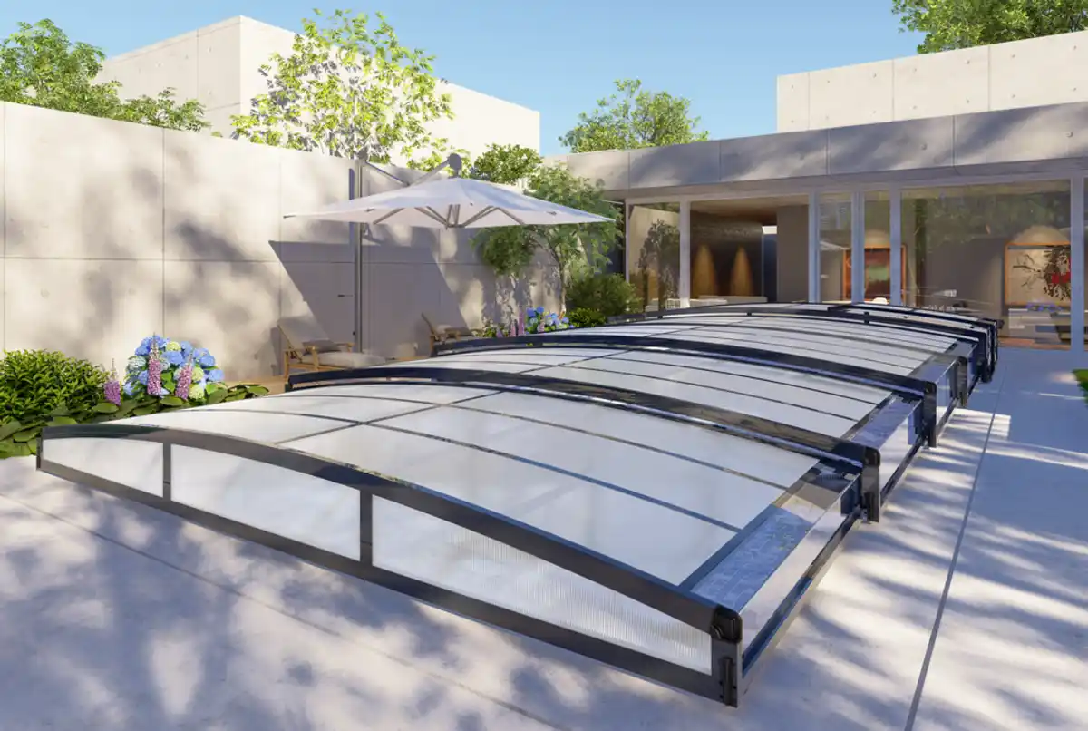 Bild 2 von Poolüberdachung "Aqualina" aus Aluminium, ca. 10,99 x 5,26 x 1,05 m